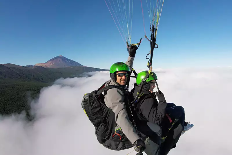 Paragliding on Mount Teide